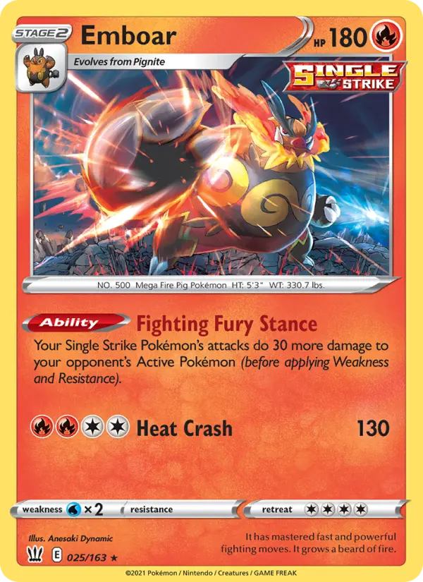 Emboar #25 — Battle Styles