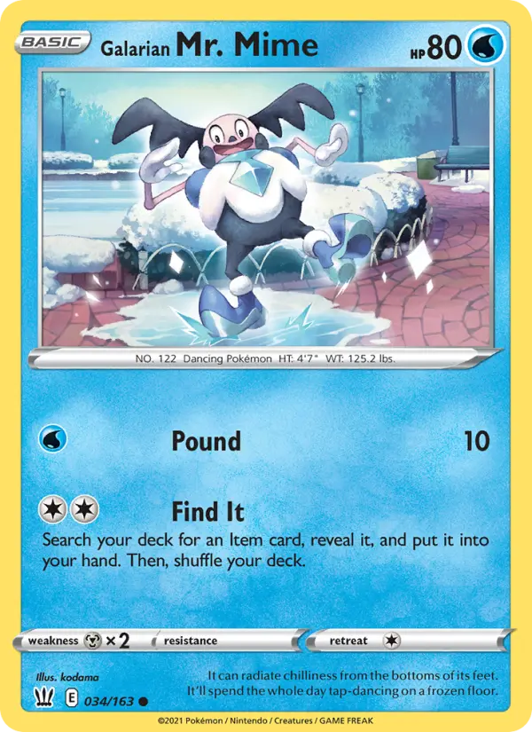 Galarian Mr. Mime #34 — Battle Styles