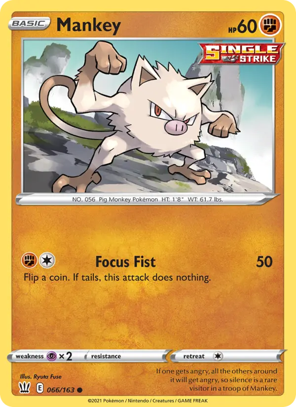 Mankey #66 — Battle Styles