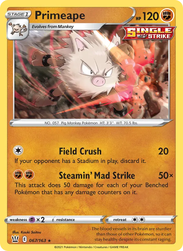 Primeape #67 — Battle Styles