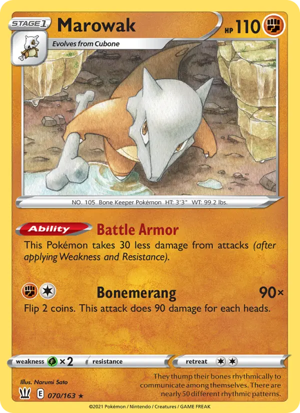 Marowak #70 — Battle Styles