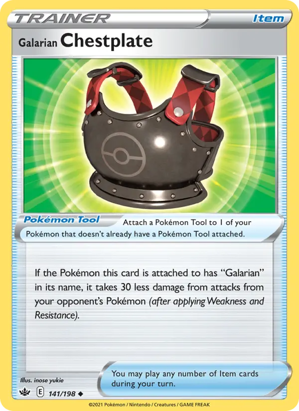 Galarian Chestplate #141 — Chilling Reign