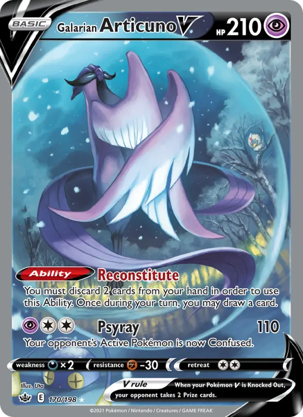 Galarian Articuno V #170 — Chilling Reign