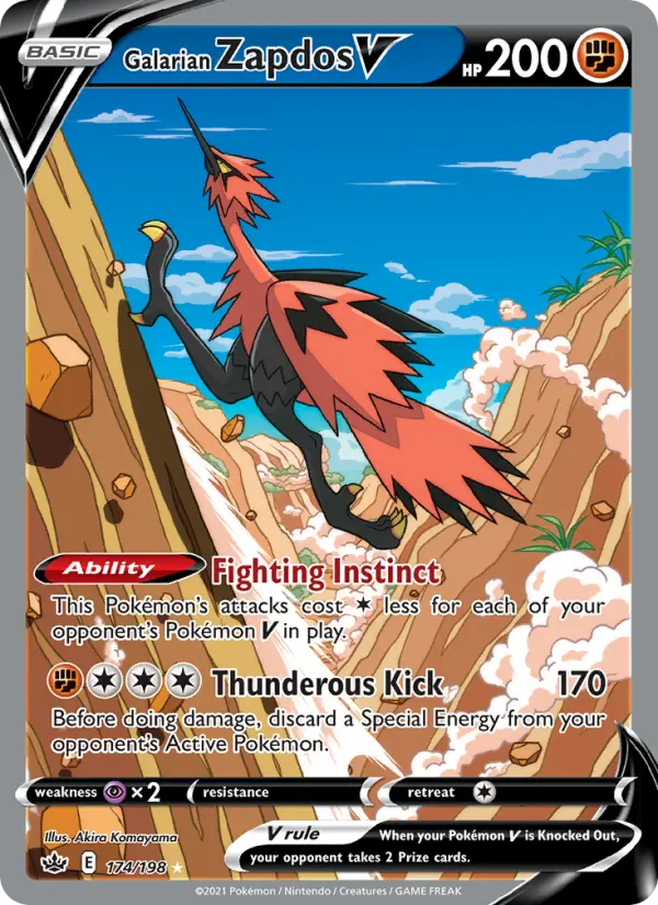 Galarian Zapdos V #174 — Chilling Reign
