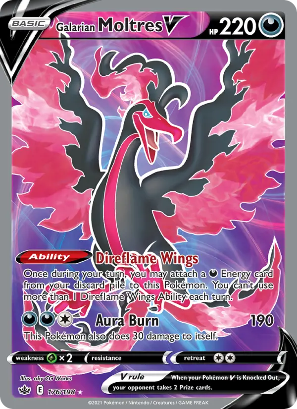 Galarian Moltres V #176 — Chilling Reign