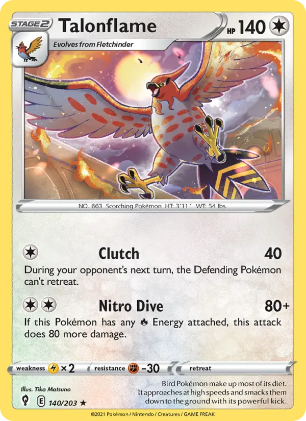 Talonflame #140 — Evolving Skies