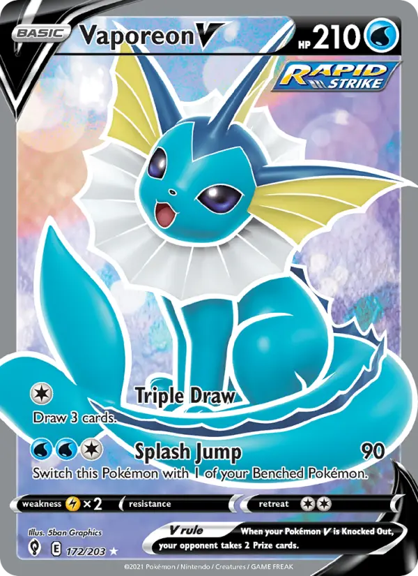 Vaporeon V #172 — Evolving Skies