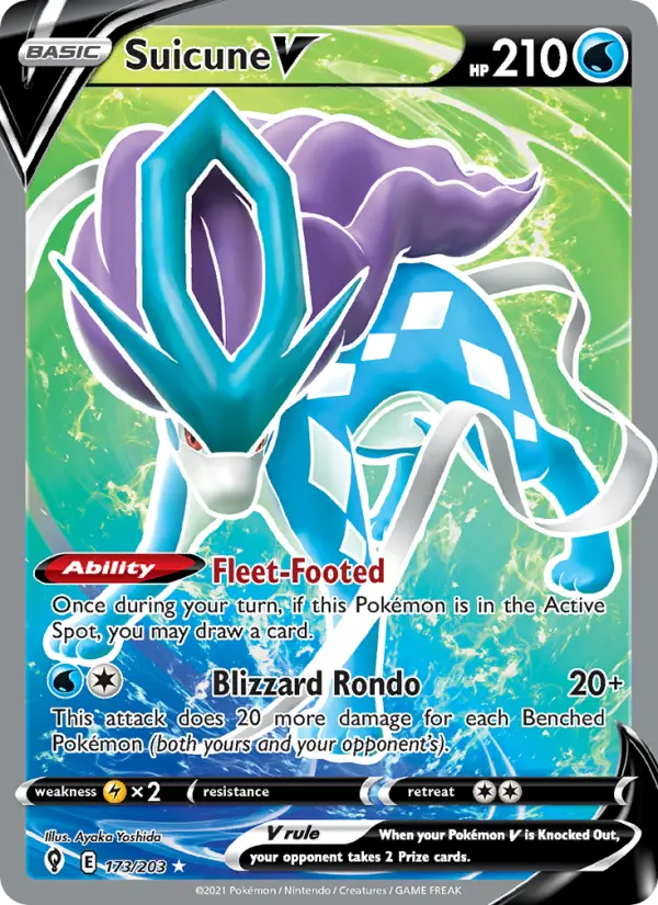 Suicune V #173 — Evolving Skies
