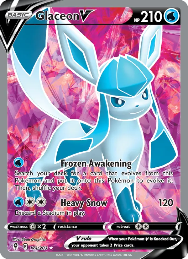 Glaceon V #174 — Evolving Skies