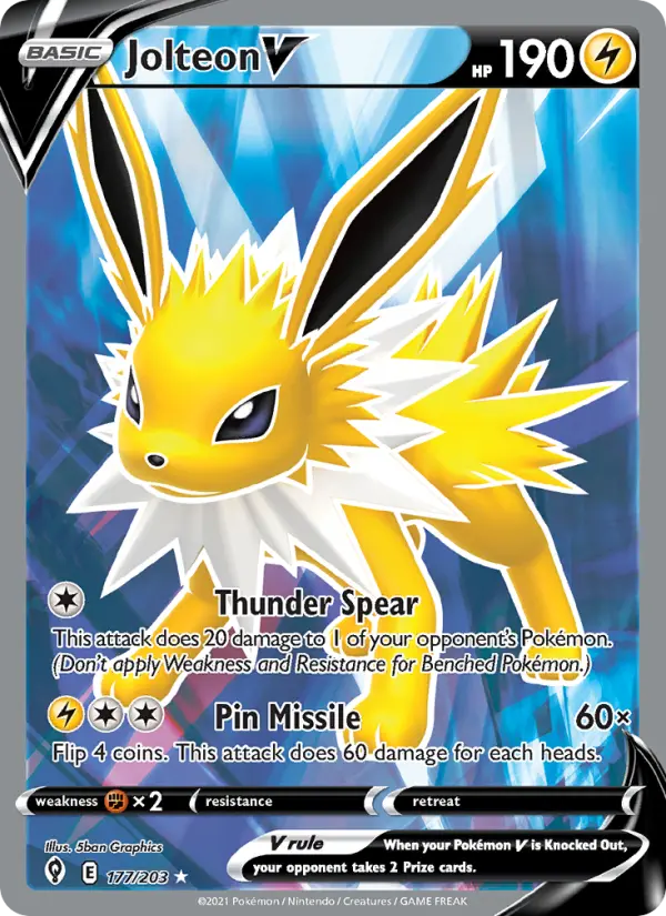Jolteon V #177 — Evolving Skies