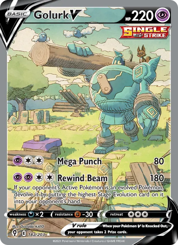 Golurk V #182 — Evolving Skies