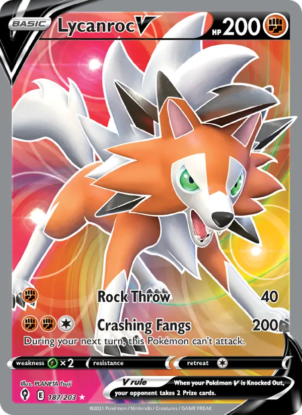 Lycanroc V #187 — Evolving Skies