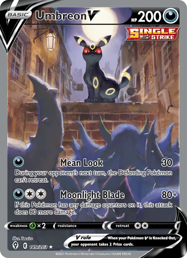 Umbreon V #189 — Evolving Skies