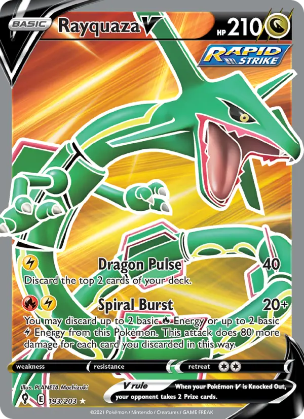 Rayquaza V #193 — Evolving Skies