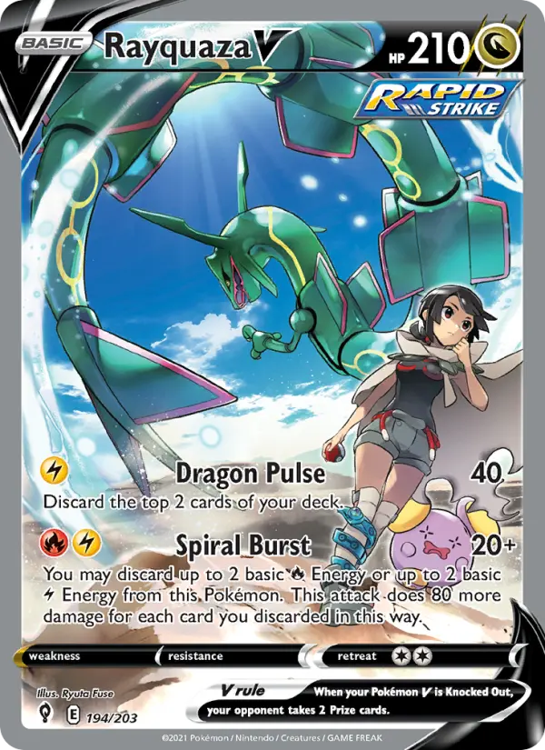 Rayquaza V #194 — Evolving Skies