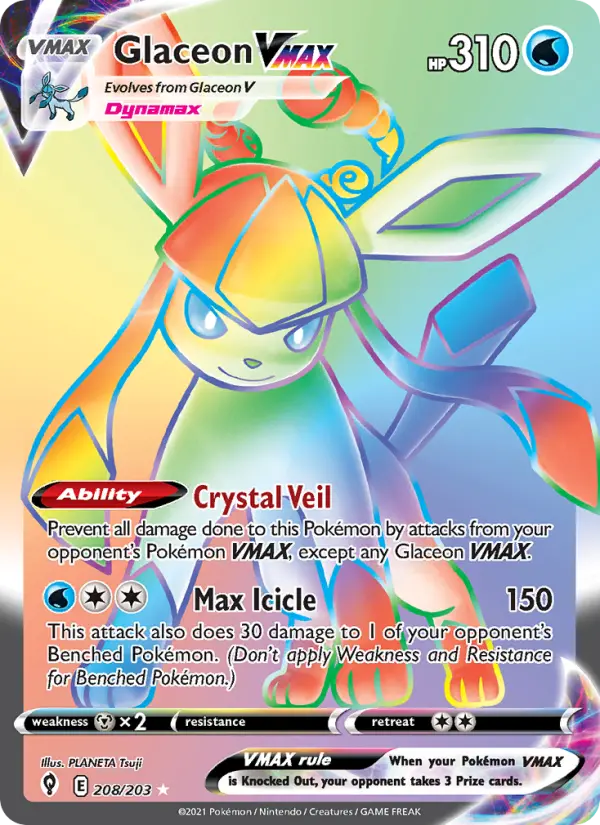 Glaceon VMAX #208 — Evolving Skies