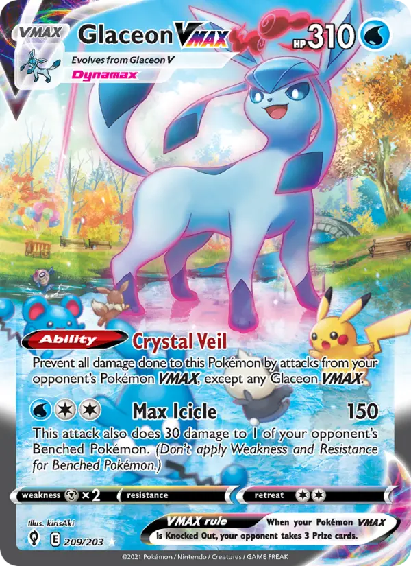 Glaceon VMAX #209 — Evolving Skies