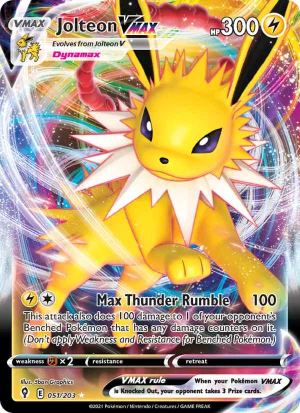 Jolteon VMAX #51 — Evolving Skies
