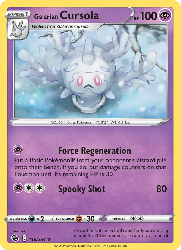Galarian Cursola #118 — Fusion Strike