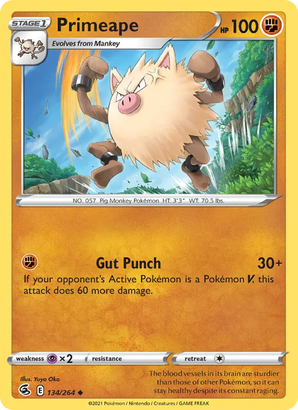 Primeape #134 — Fusion Strike