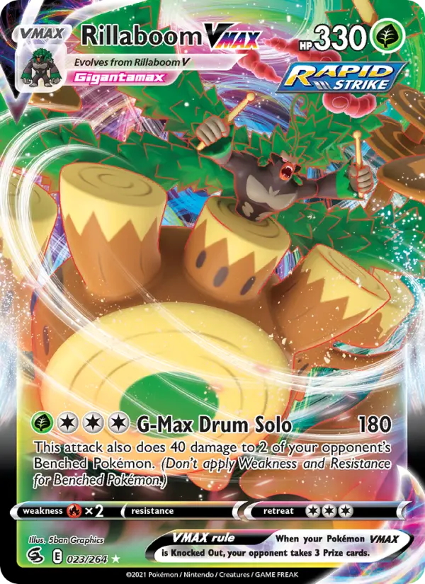 Rillaboom VMAX #23 — Fusion Strike