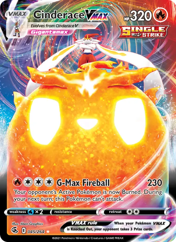 Cinderace VMAX #45 — Fusion Strike