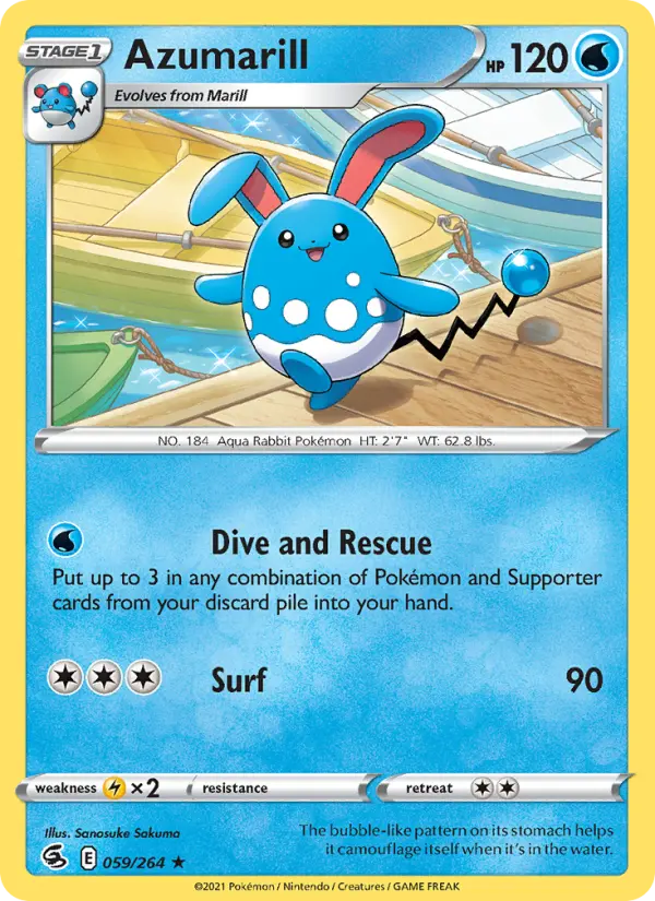 Azumarill #59 — Fusion Strike