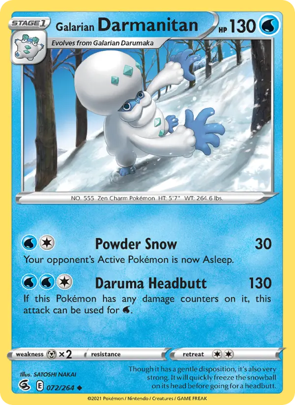 Galarian Darmanitan #72 — Fusion Strike