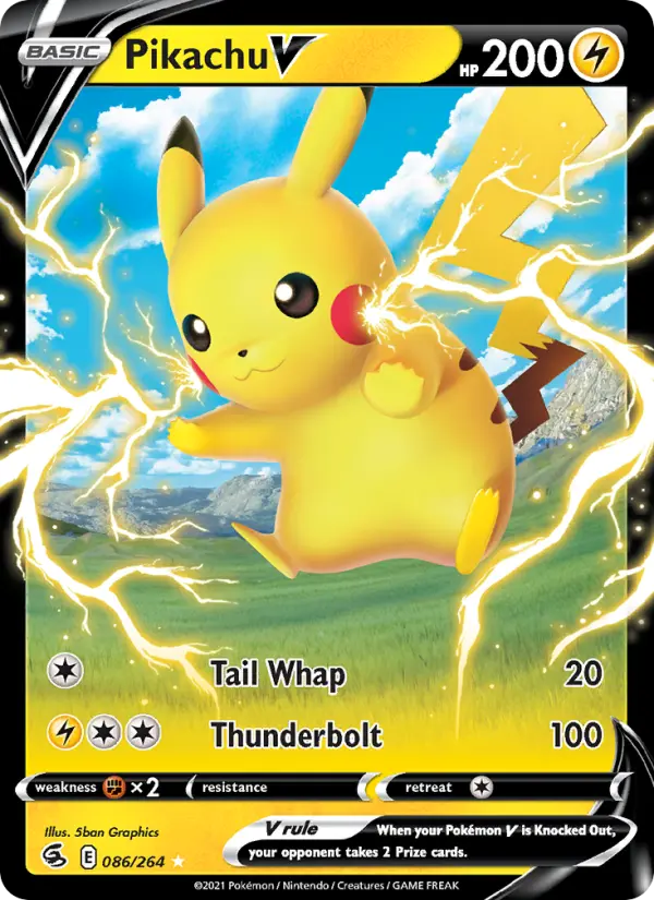 Pikachu V #86 — Fusion Strike