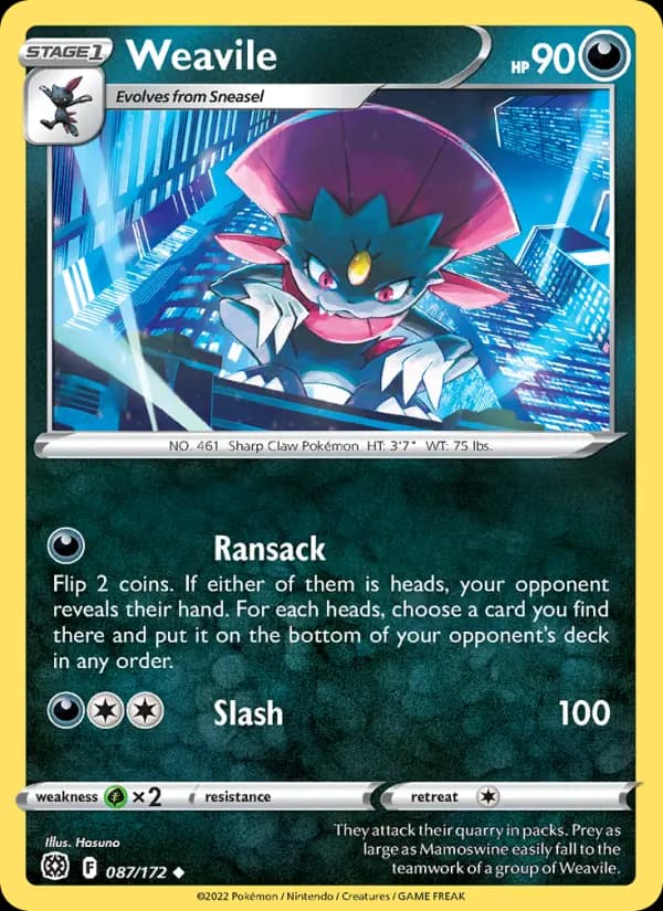 Weavile #087 — Brilliant Stars