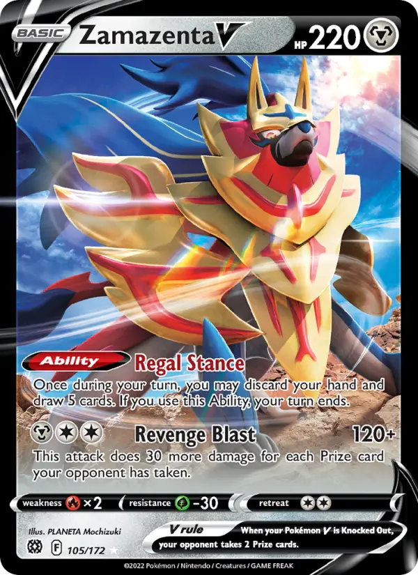 Zamazenta V #105 — Brilliant Stars