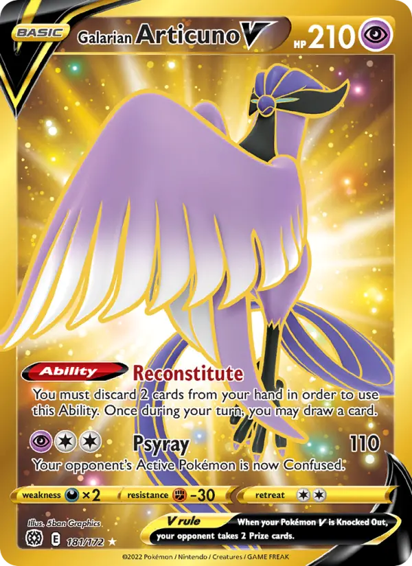 Galarian Articuno V #181 — Brilliant Stars