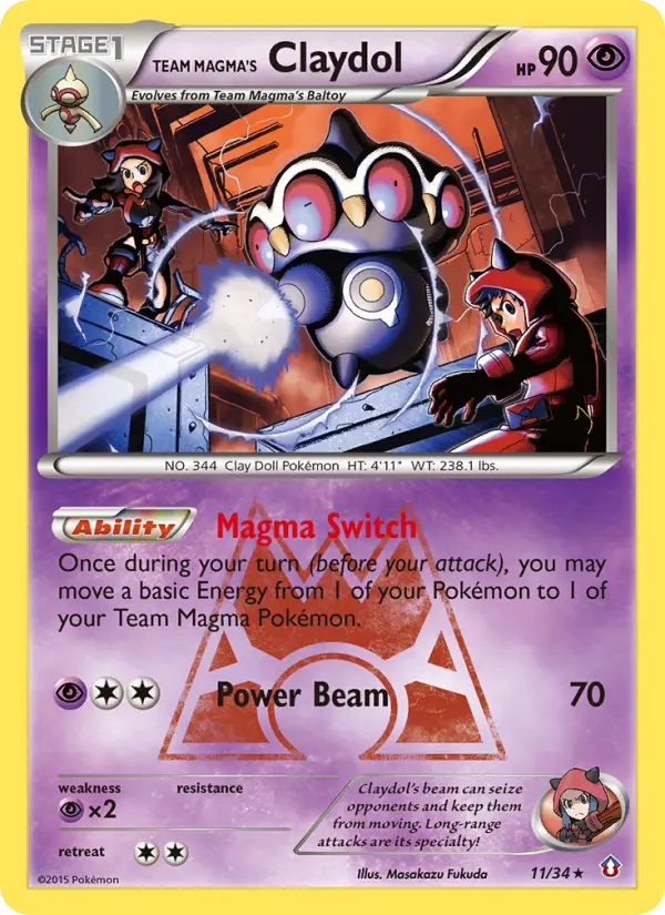 Team Magma's Claydol #11 — Double Crisis
