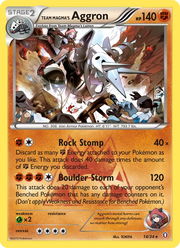 Team Magma's Aggron #14 — Double Crisis