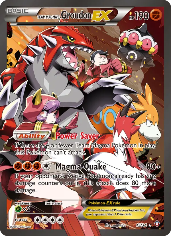 Team Magma's Groudon EX #15 — Double Crisis
