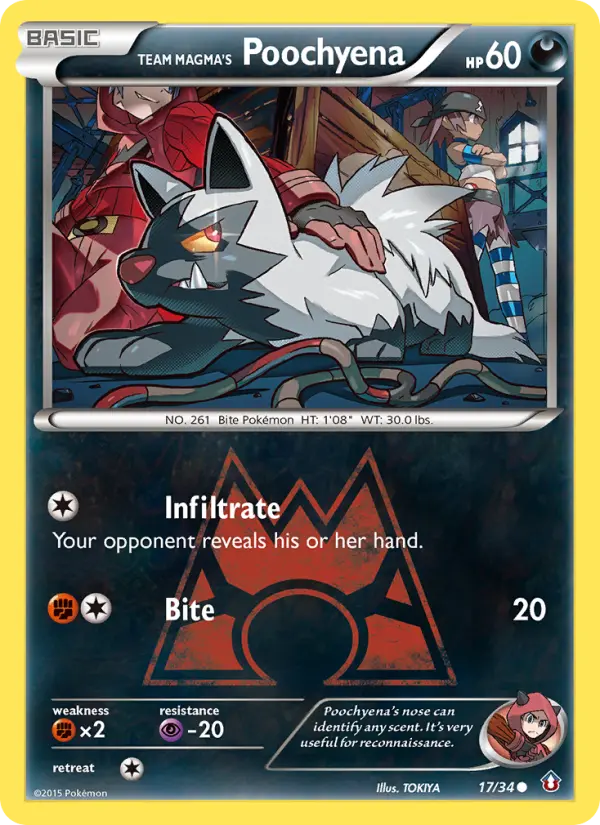 Team Magma's Poochyena #17 — Double Crisis