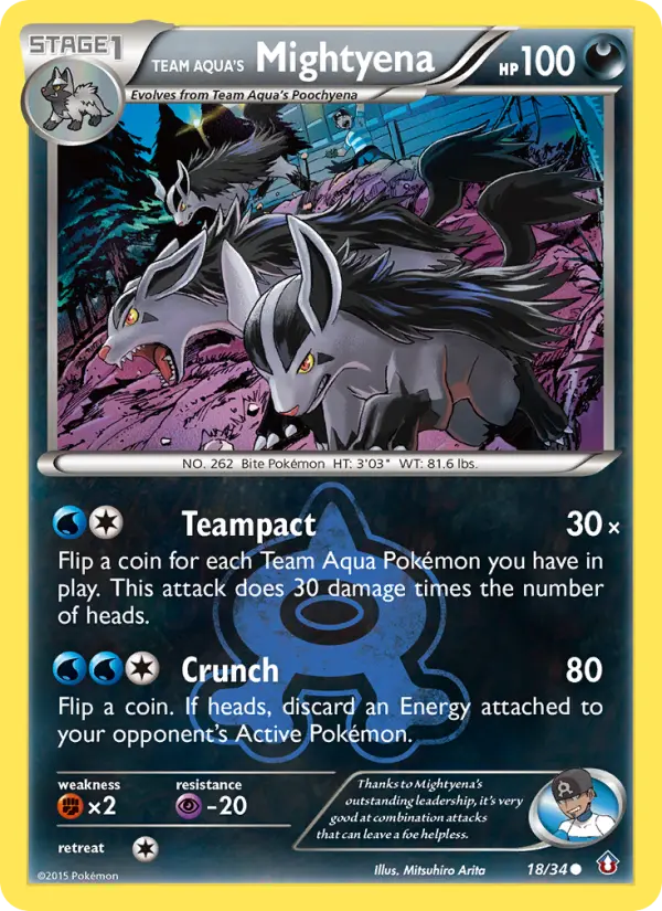 Team Aqua's Mightyena #18 — Double Crisis