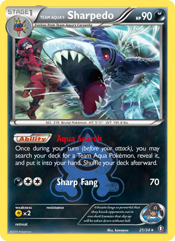 Team Aqua's Sharpedo #21 — Double Crisis