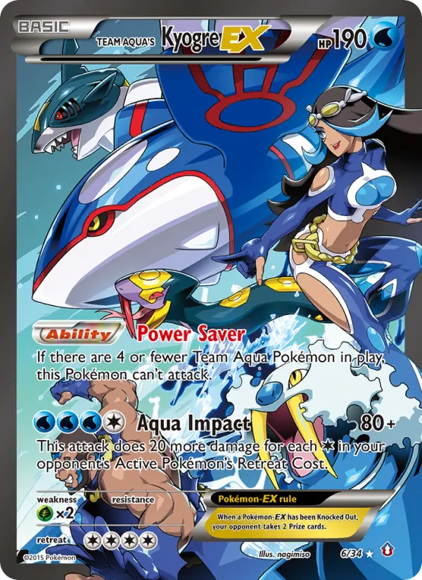 Team Aqua's Kyogre EX #6 — Double Crisis