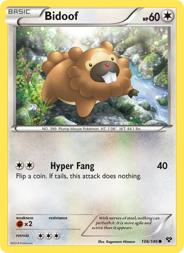 Bidoof #106 — XY