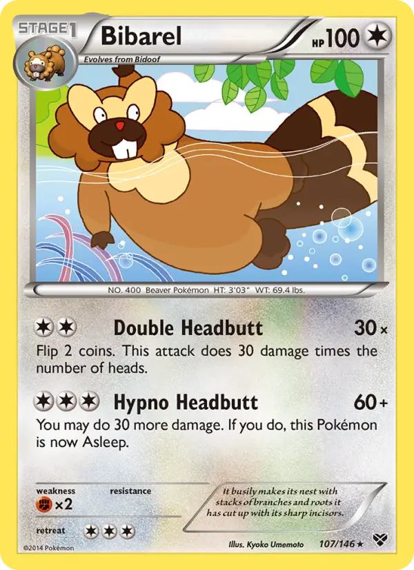 Bibarel #107 — XY