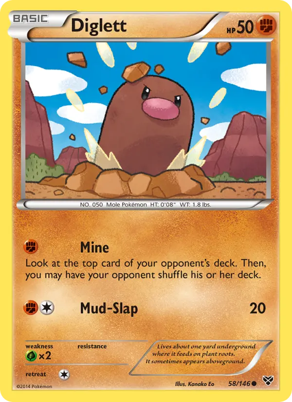 Diglett #58 — XY