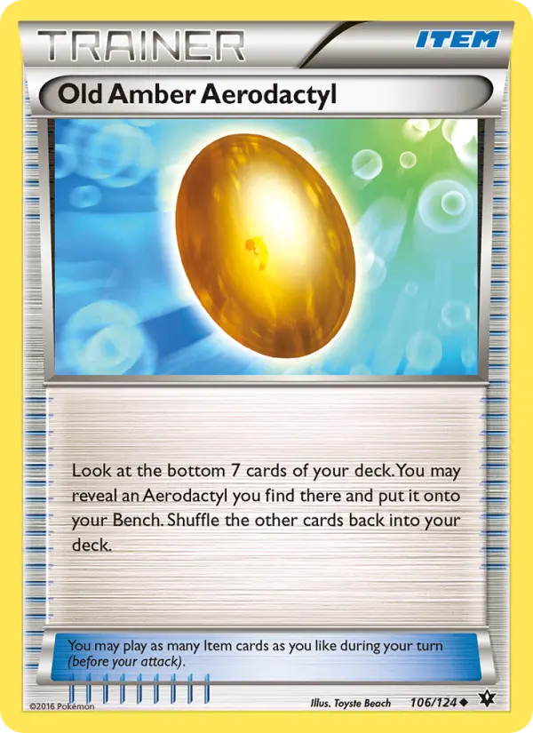 Old Amber Aerodactyl #106 — Fates Collide