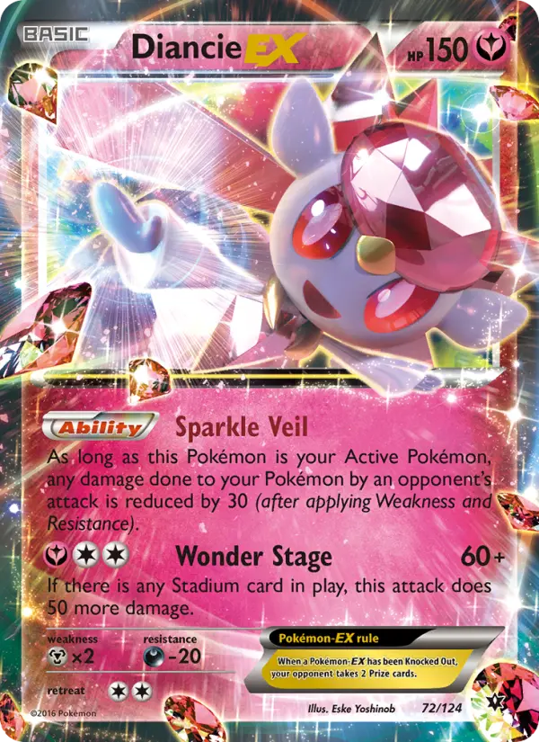 Diancie EX #72 — Fates Collide