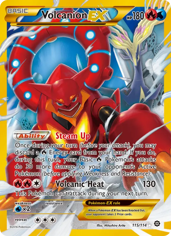 Volcanion EX #115 — Steam Siege