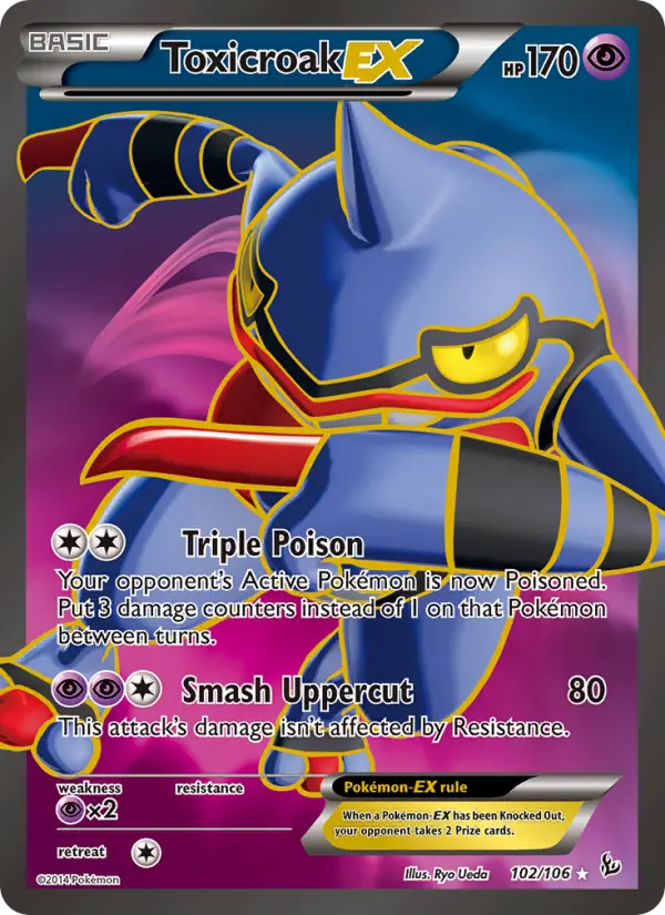 Toxicroak EX #102 — Flashfire