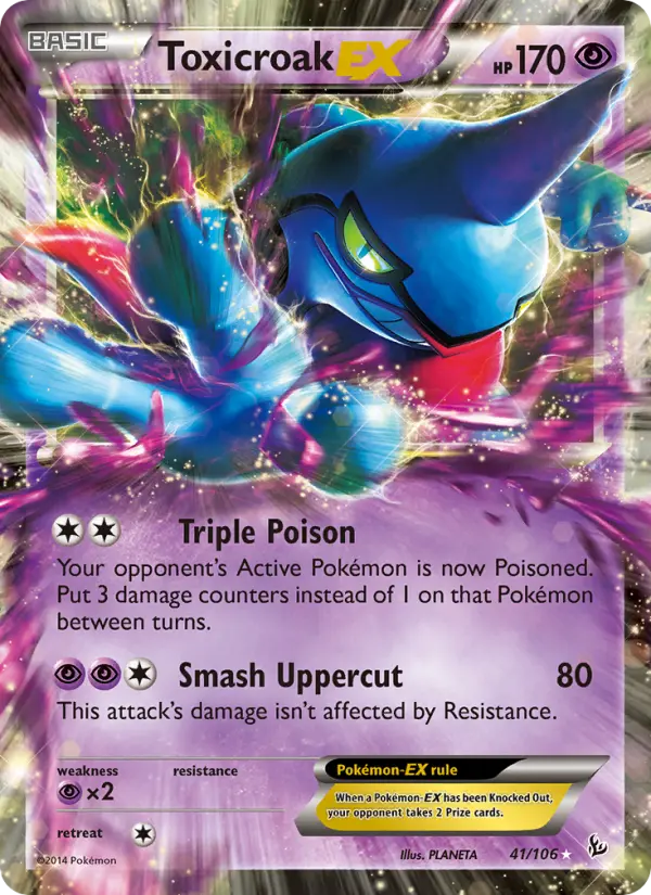 Toxicroak EX #41 — Flashfire
