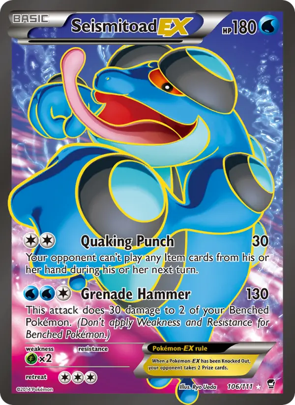 Seismitoad EX #106 — Furious Fists
