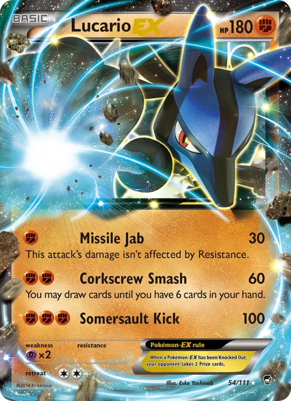 Lucario EX #54 — Furious Fists