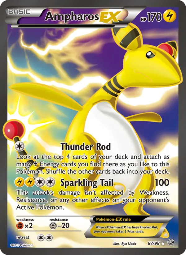 Ampharos EX #87 — Ancient Origins